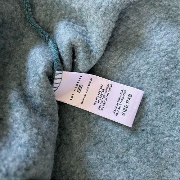 Anthropologie Sol Los Angeles Love Cropped Hoodie XS Petite - Picture 5 of 9